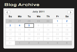 Archive Widget - Calendar
